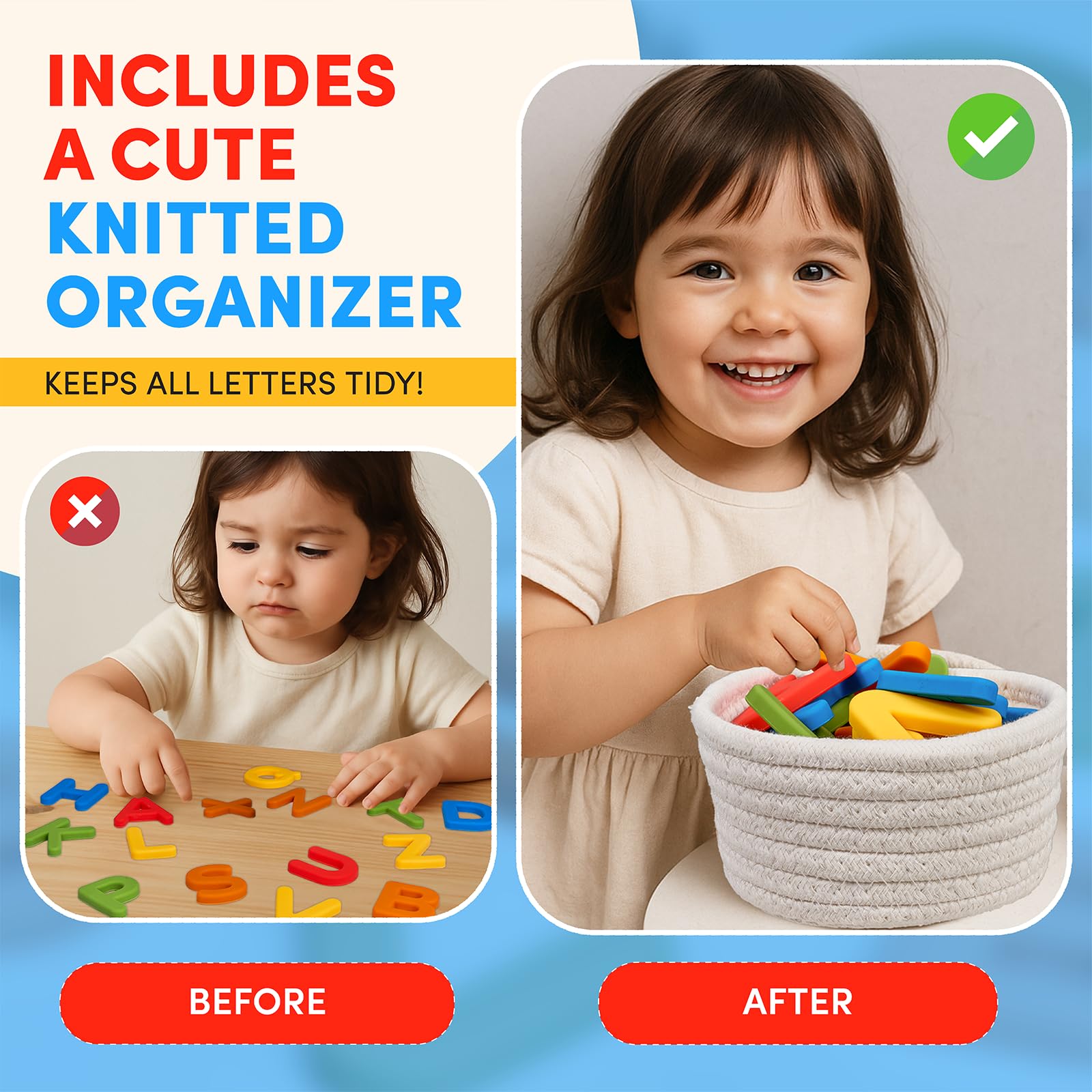 JoyCat color-sorting letters encourage sorting and color recognition