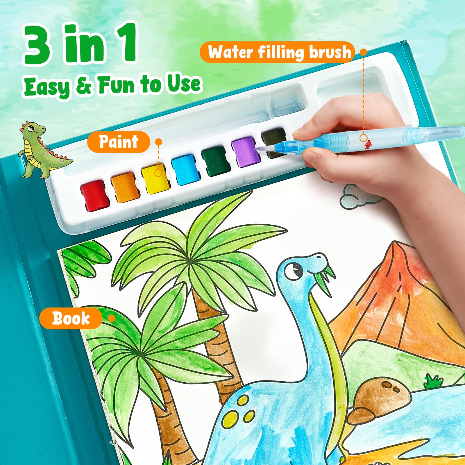 JoyCat dinosaurs pages tear-out feature for sharing colored art.