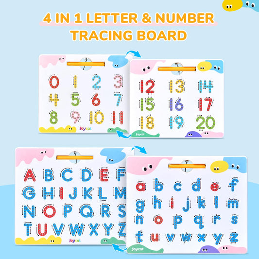 joycat double-sided alphabet board showing uppercase and lowercase letters for early literacy