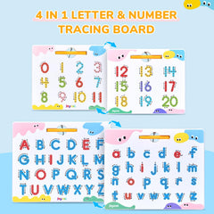 joycat double-sided alphabet board showing uppercase and lowercase letters for early literacy