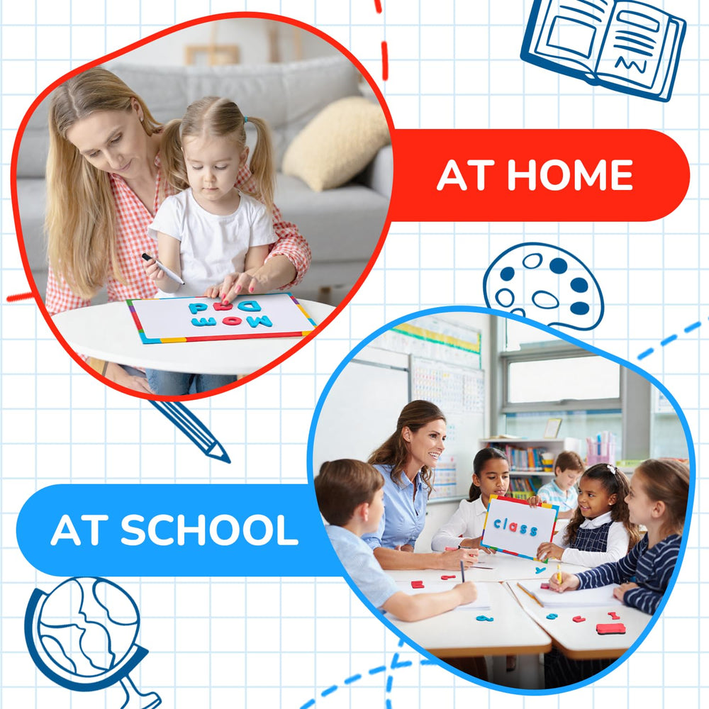 JoyCat doublesided magnetic writing board for erasable, reusable learning sessions