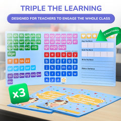 JoyCat dry-erase surface invites drawing and writing alongside tile activities