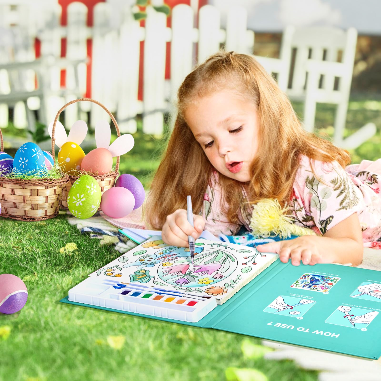 JoyCat Easter-themed pages showcase vibrant colors and friendly shapes.