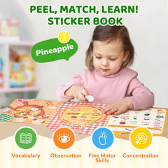 JoyCat educational sticker book supports vocabulary growth and fine motor practice.