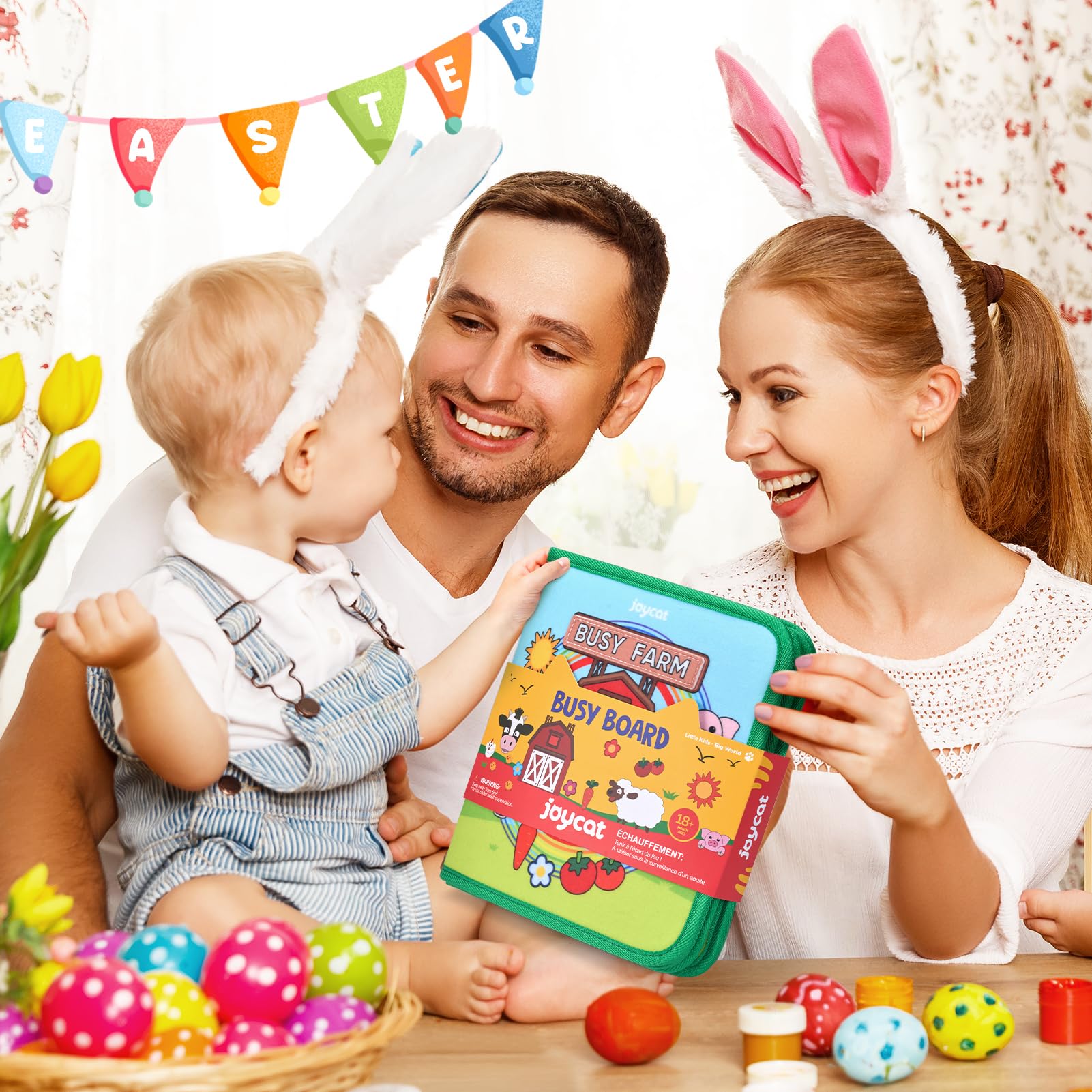 JoyCat Farm Busy Book finger puppets enhance sensory engagement