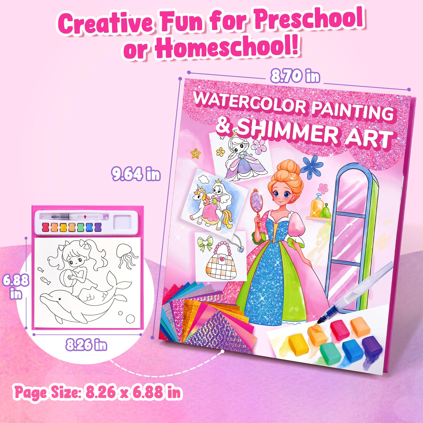 JoyCat finished art display—ready-to-hang creations brighten bedrooms and playrooms.