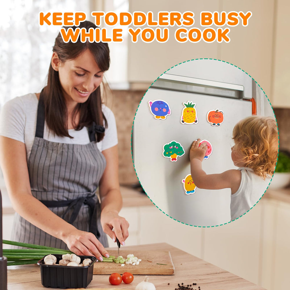 JoyCat carrot magnet supports fine motor practice and storytelling play.