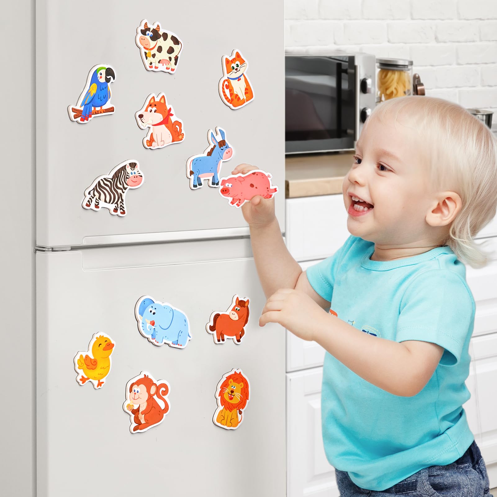 JoyCat panda magnet with colorful design suited for classroom or fridge play.