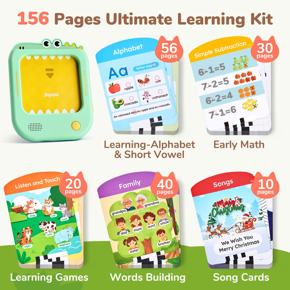 JoyCat Kids Learning Tablet side view highlights easy independent play