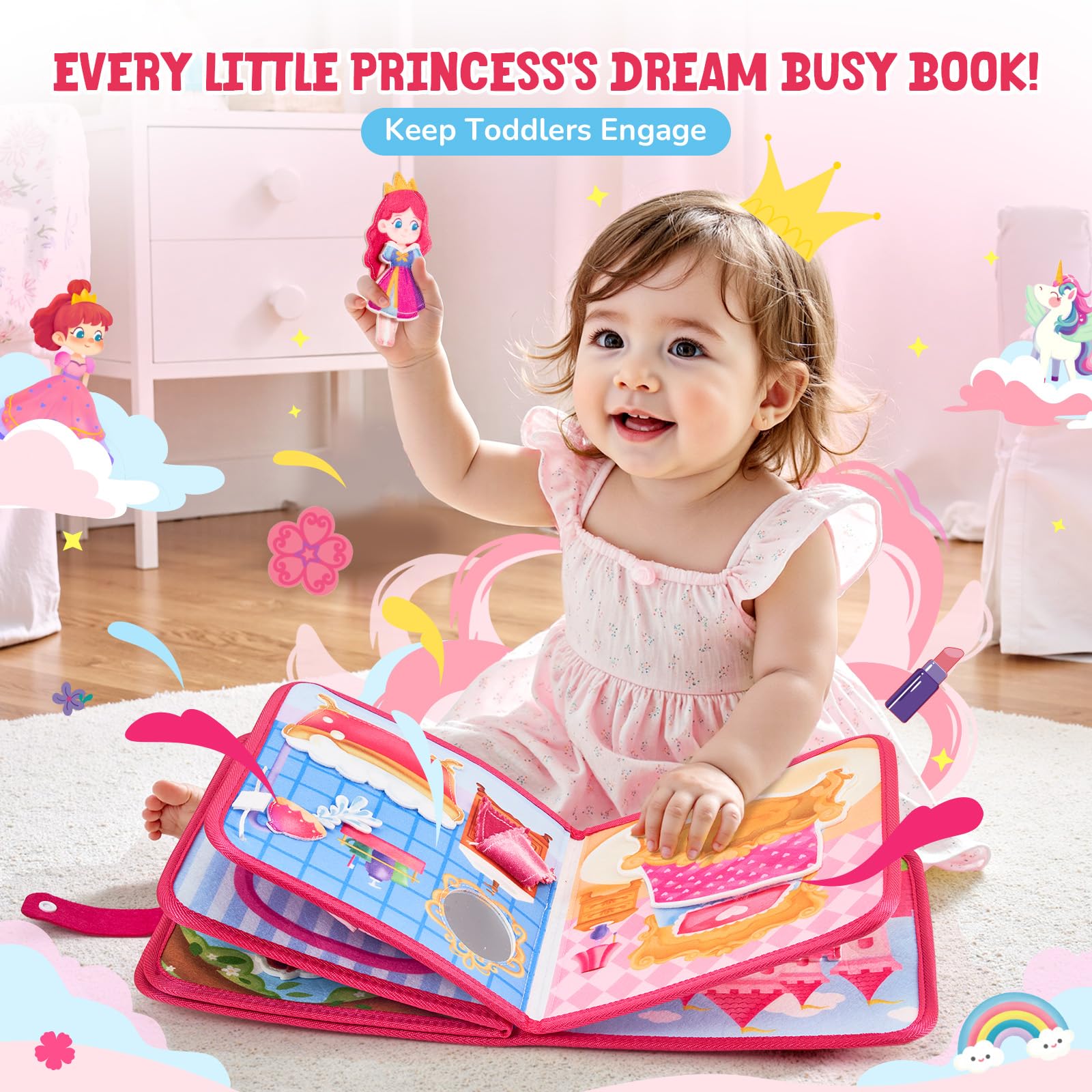 JoyCat Lacing page encourages threading and hand-eye coordination.