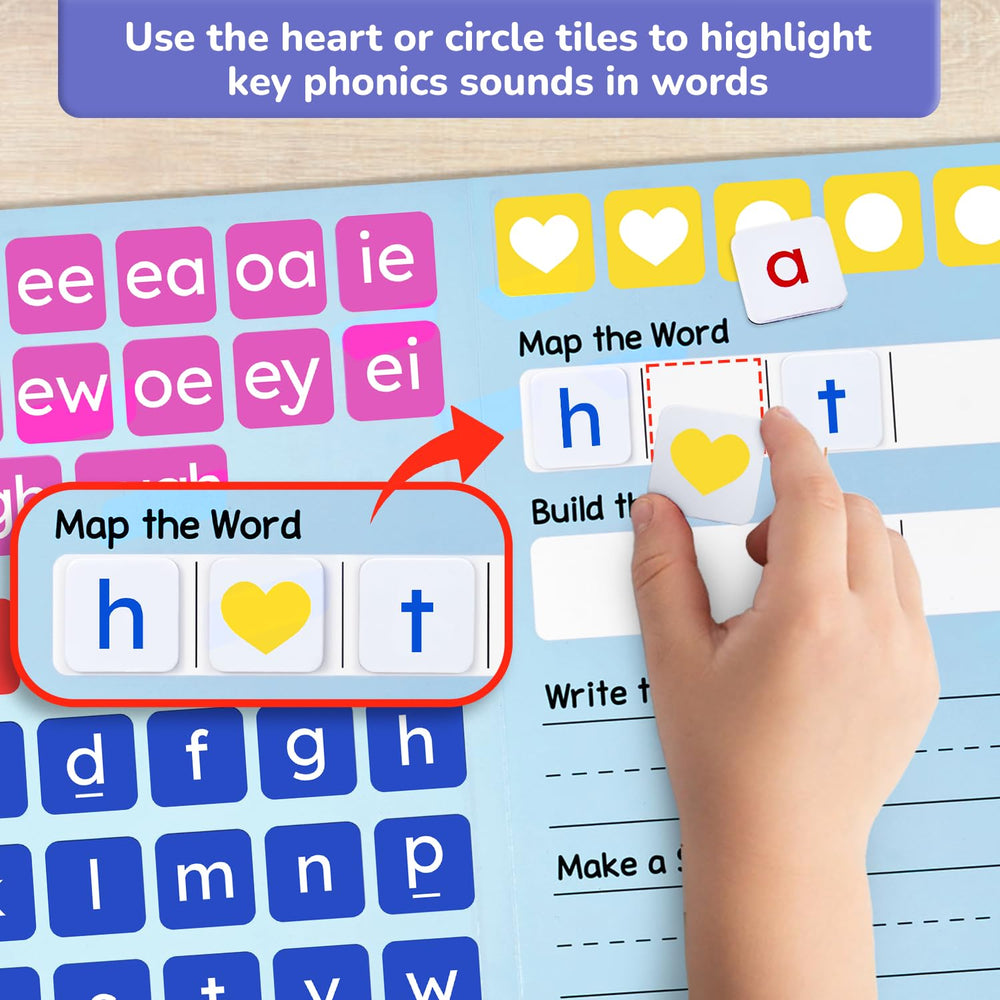 JoyCat magnetic letter tiles support hands-on spelling and sentence building