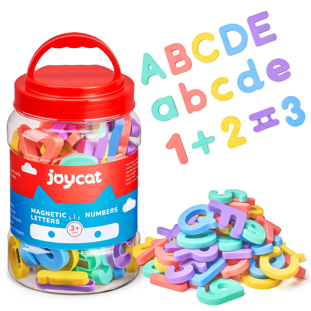 JoyCat magnetic letters and numbers on fridge engaging kids in early learning