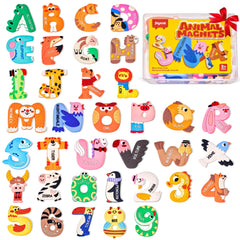 JoyCat magnetic letters and numbers on fridge for playful learning