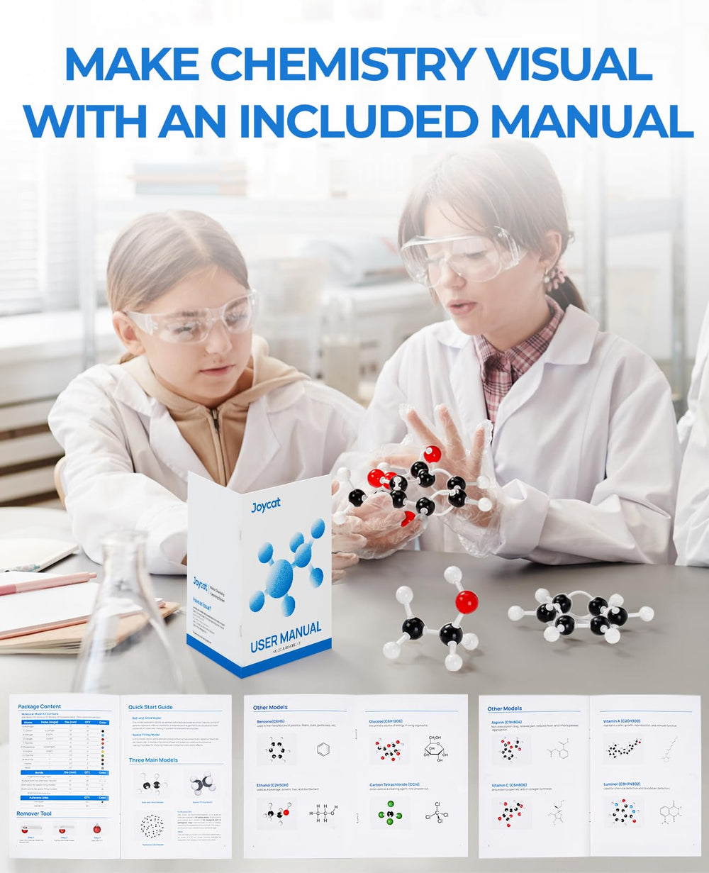 JoyCat mini C60 atoms and bonds set for complex structure practice.