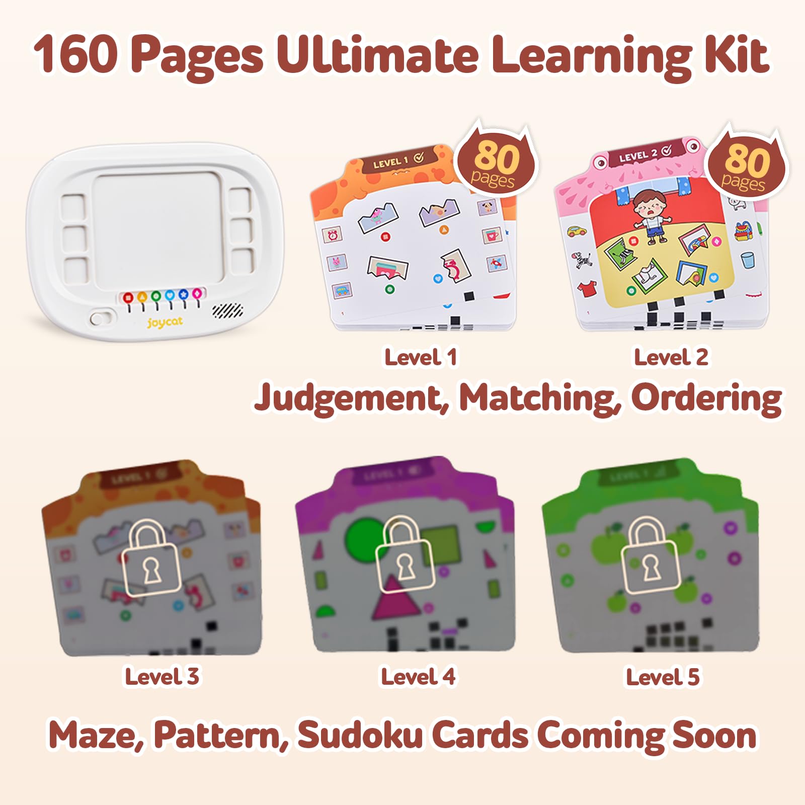 JoyCat Montessori educational toy supports early cognitive growth through hands-on play.