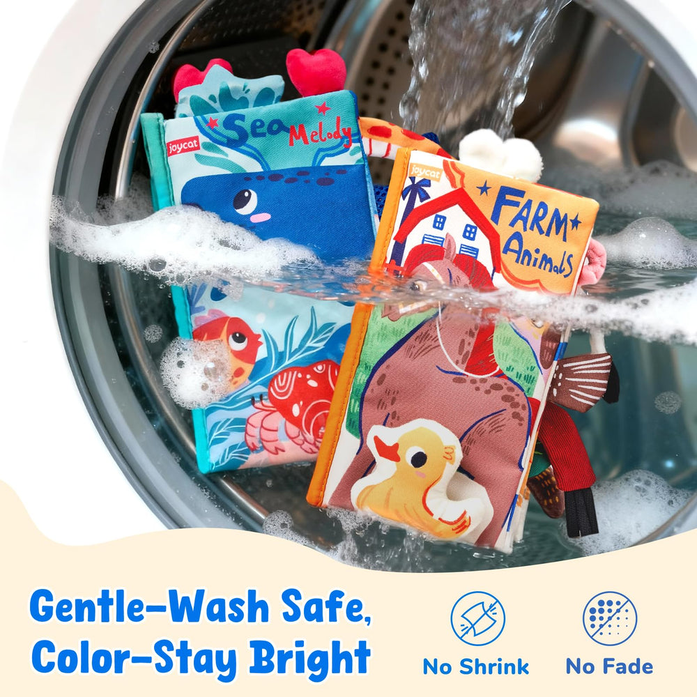 JoyCat Montessori soft busy-board supports independent exploration and fine motor gains.