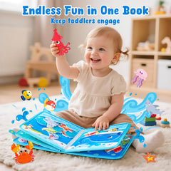 JoyCat Ocean Busy Book hide-and-seek page encourages problem solving during play