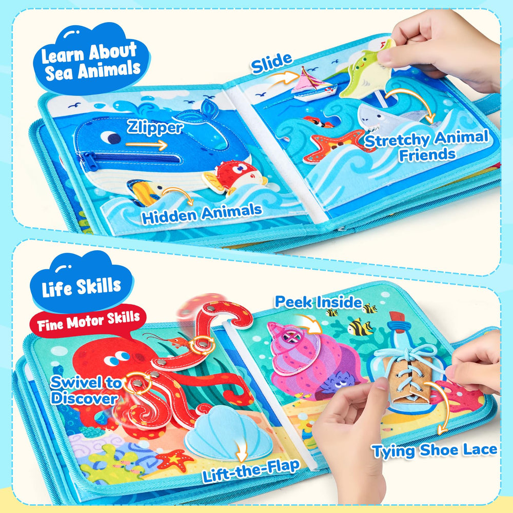 JoyCat Ocean Busy Book sea animals puzzle page sparks curiosity and focus