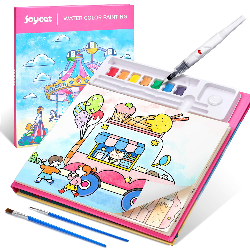 JoyCat Paint with Water book cover—bright design invites immediate creative play.