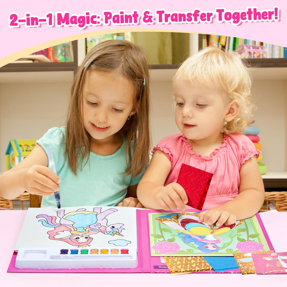 JoyCat Paint with Water Coloring Book inside page—easy color blending for focused art exploration.