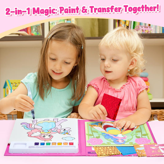 JoyCat Paint with Water Coloring Book inside page—easy color blending for focused art exploration.