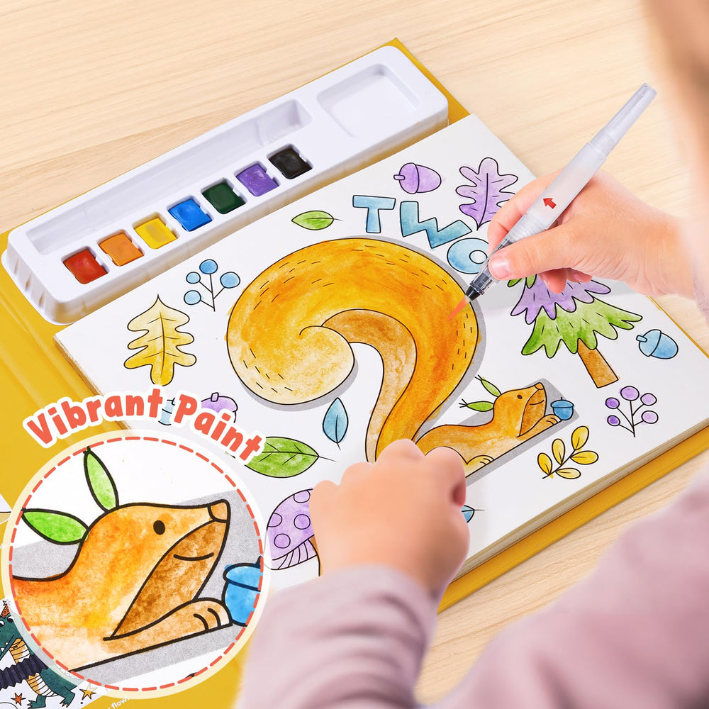 JoyCat paint with water measures 9.64 by 8.70 inches for easy handling.