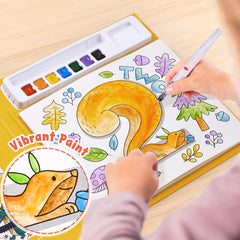 JoyCat paint with water measures 9.64 by 8.70 inches for easy handling.