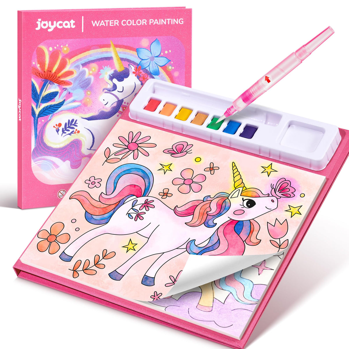 JoyCat Paint with Water magical pony page for colorful creative play.