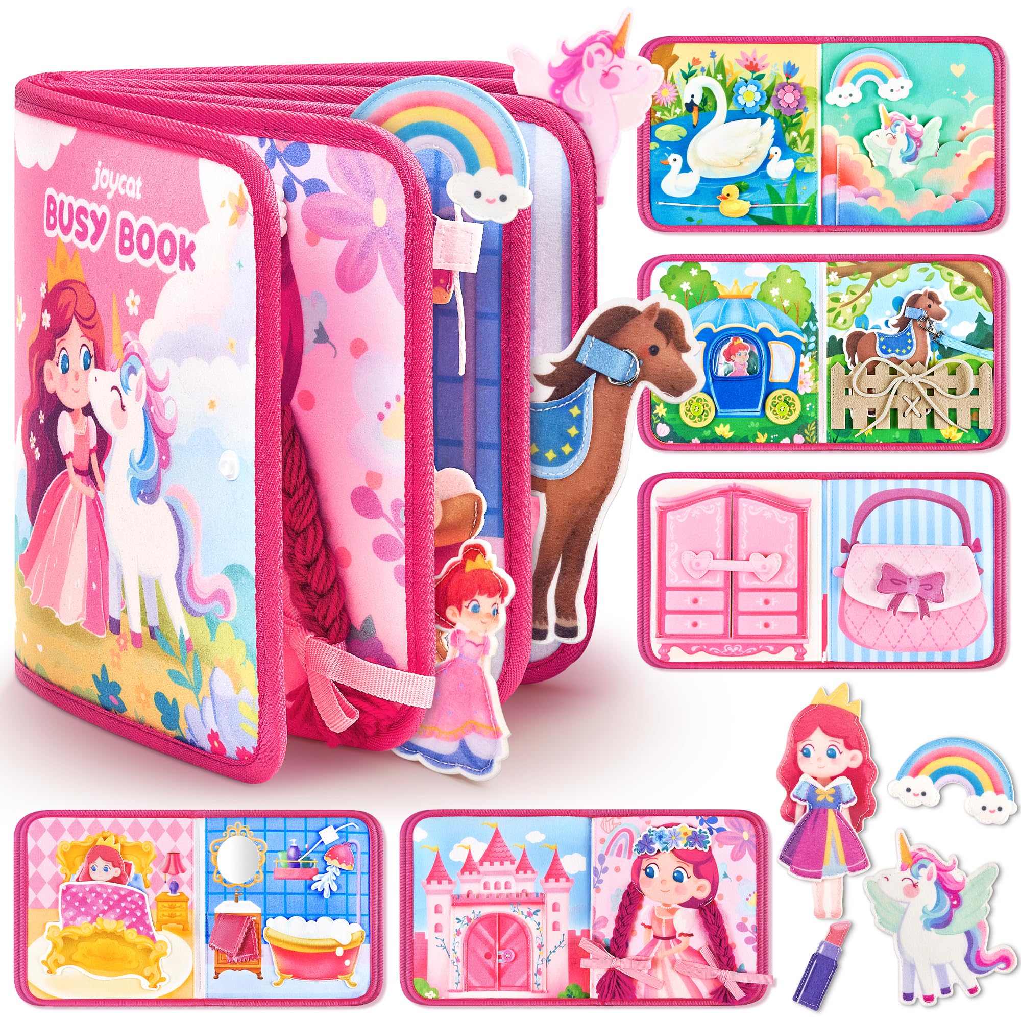 JoyCat Princess Busy Book cover for on-the-go imagination.