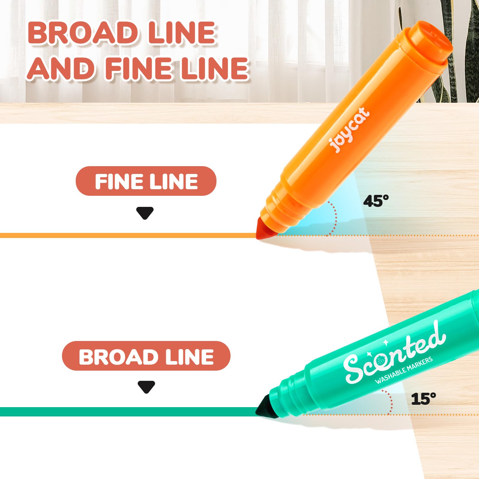JoyCat non-toxic, ASTM D-4236 compliant markers for safe use.