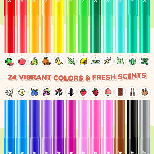 JoyCat cone-tip design enables thin lines and broad strokes for versatile coloring.