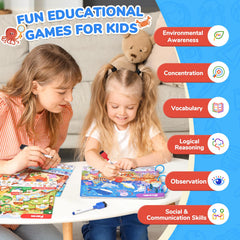 JoyCat Seek & Find Game Book, Road Trip: screen-free entertainment for kids on the go