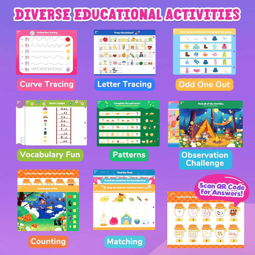 JoyCat Seek and Find Patterns theme page encouraging sequencing and matching