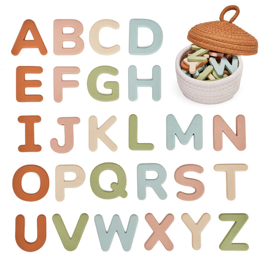 JoyCat silicone alphabet letters collection promotes early literacy on the fridge.