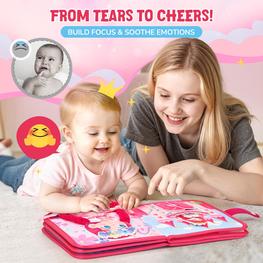 JoyCat Snap-Learn page strengthens dexterity and sequencing.