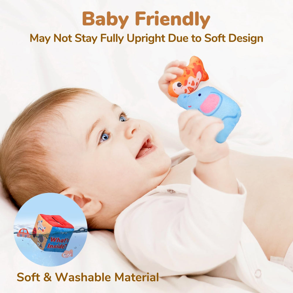 JoyCat soft box on-the-go design supports portable, mess-free play.