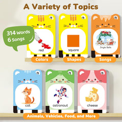 JoyCat Talking Flash Cards 160 double-sided cards offer abundant vocabulary options.