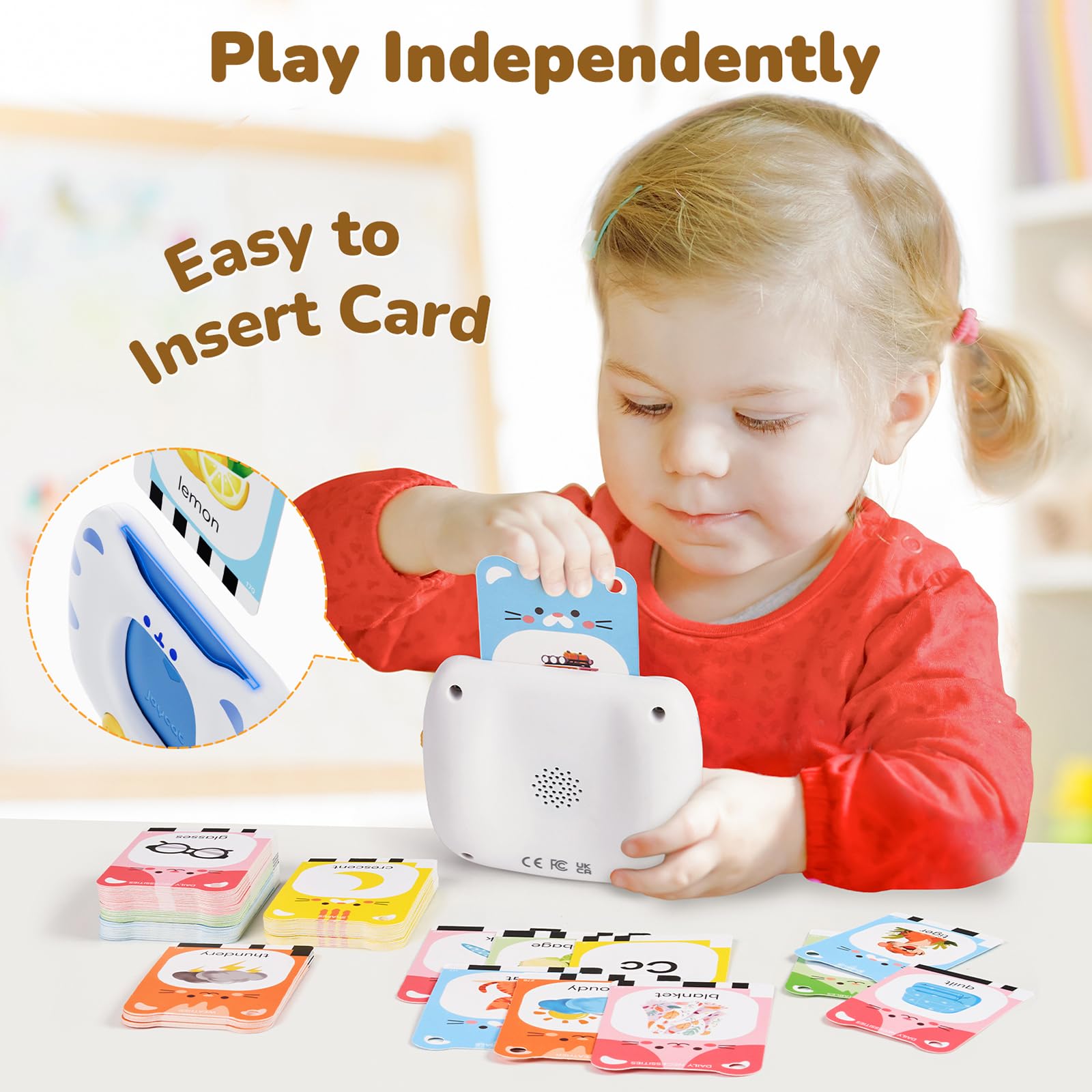JoyCat Talking Flash Cards 30 themes expand topics and boost engagement.