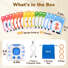 JoyCat Talking Flash Cards 5-layer protection ensures durable, spill-resistant cards.