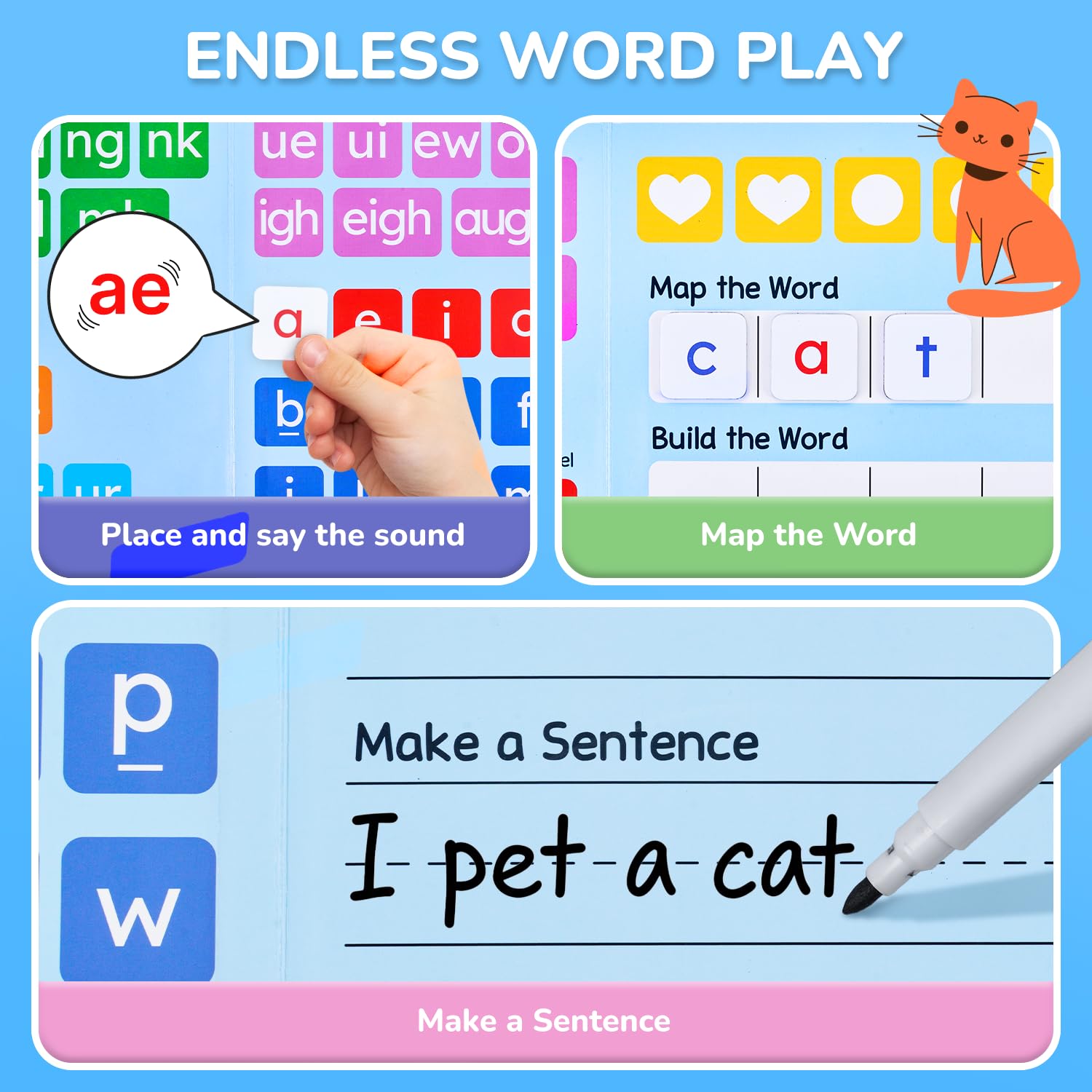 JoyCat three-folder storage case keeps tiles accessible during lessons