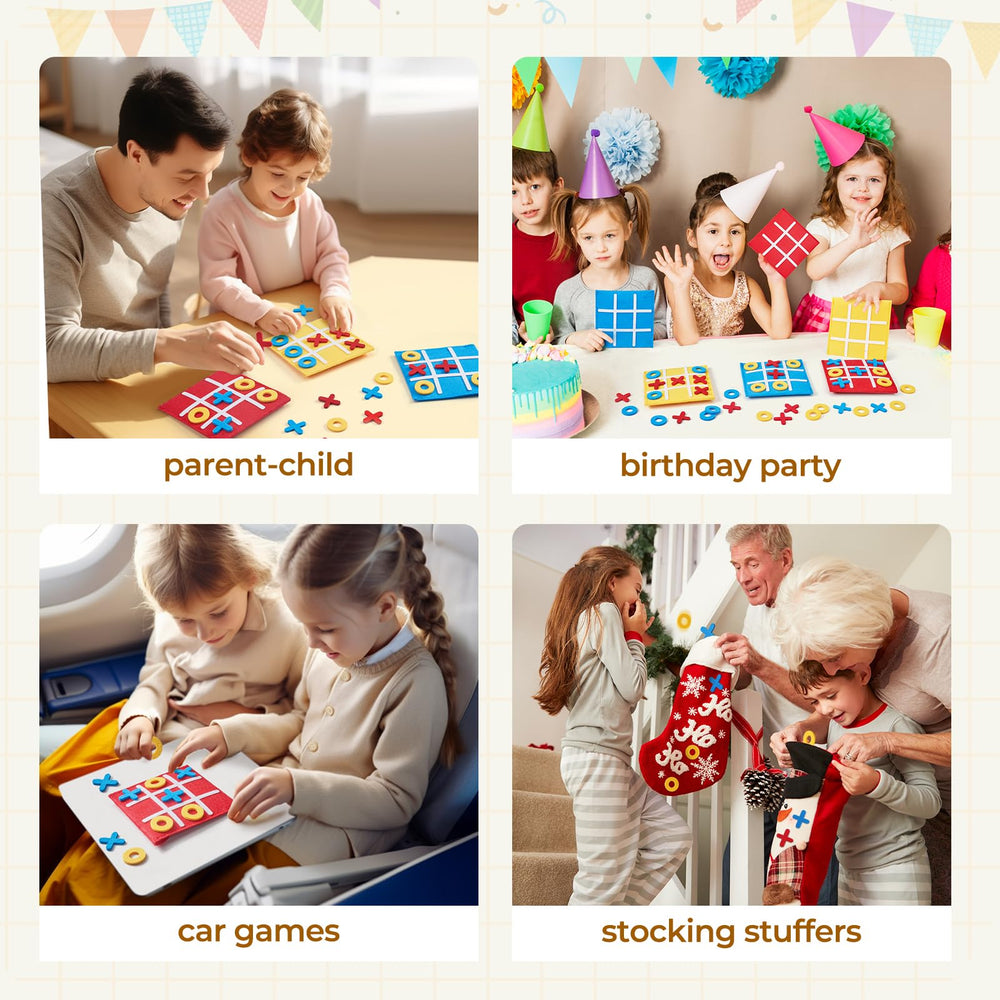 JoyCat Tic Tac Toe back-of-bag gameboard adds variety for on-the-go play.