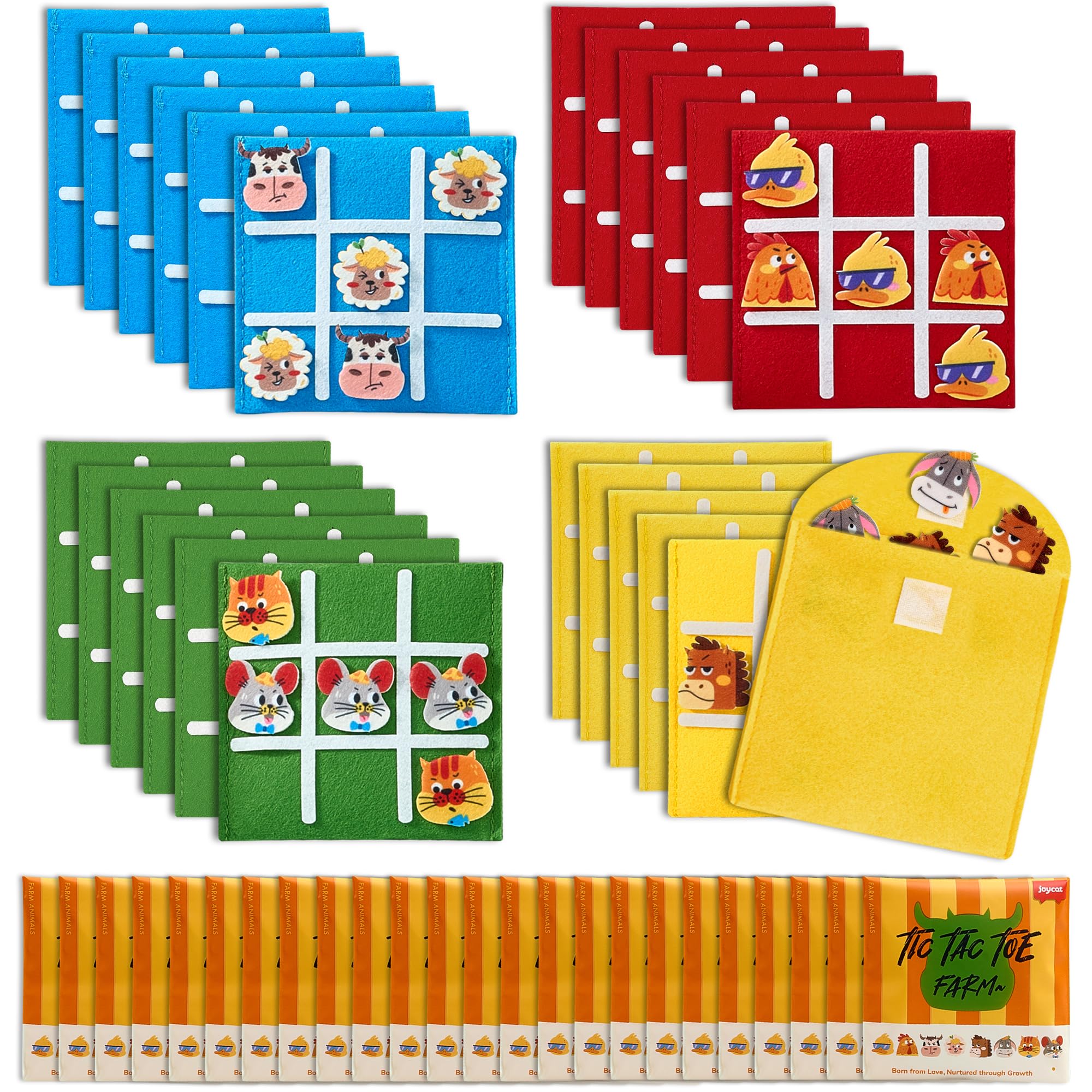 JoyCat tic tac toe board 4.8-inch pocket size for easy play anywhere.
