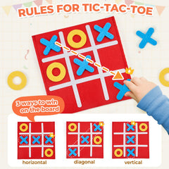  JoyCat Tic Tac Toe portable bag design keeps pieces organized.