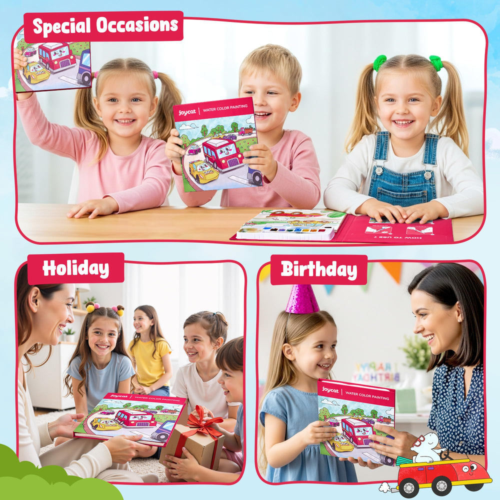 JoyCat travel-friendly watercolor book with compact design for on-the-go creativity.