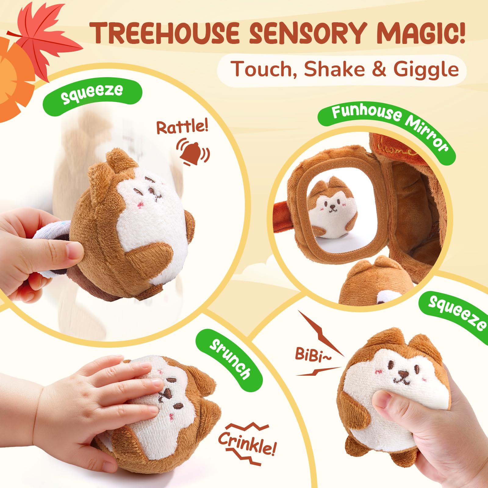 JoyCat Treehouse mirror supports self-recognition and social-emotional skills.