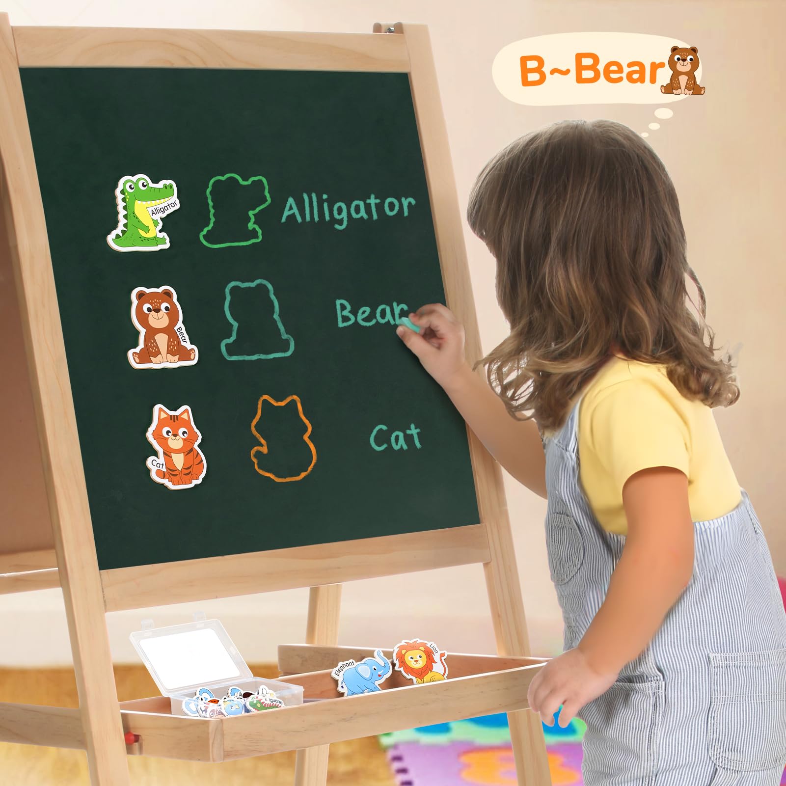 JoyCat vibrant animal magnets ideal for classroom and home learning.