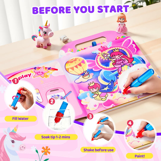 JoyCat water-pen in action for no-mess color reveal.