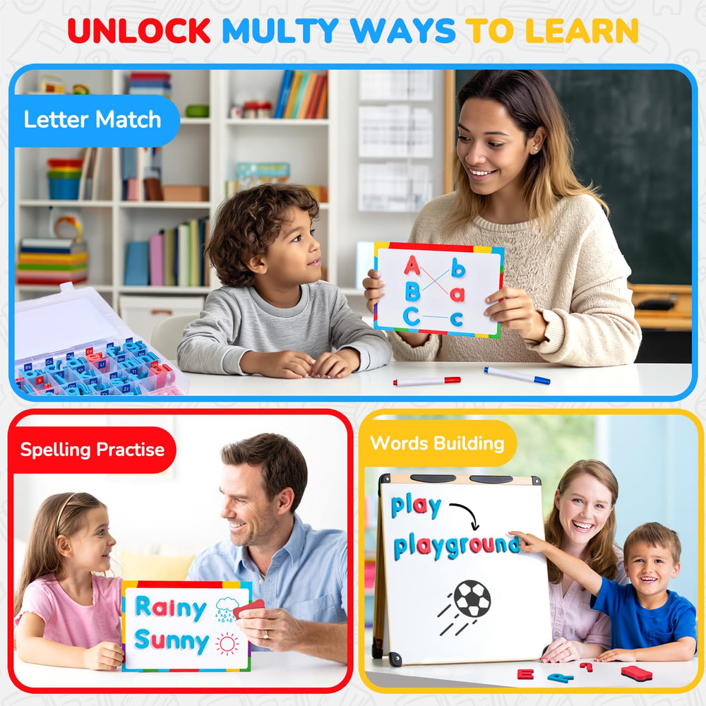 JoyCat whiteboard pens and eraser enable quick corrections during spelling drills