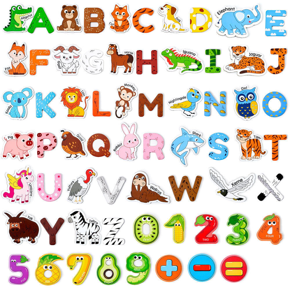 JoyCat wooden kids magnets animal collection boosts animal recognition on the fridge