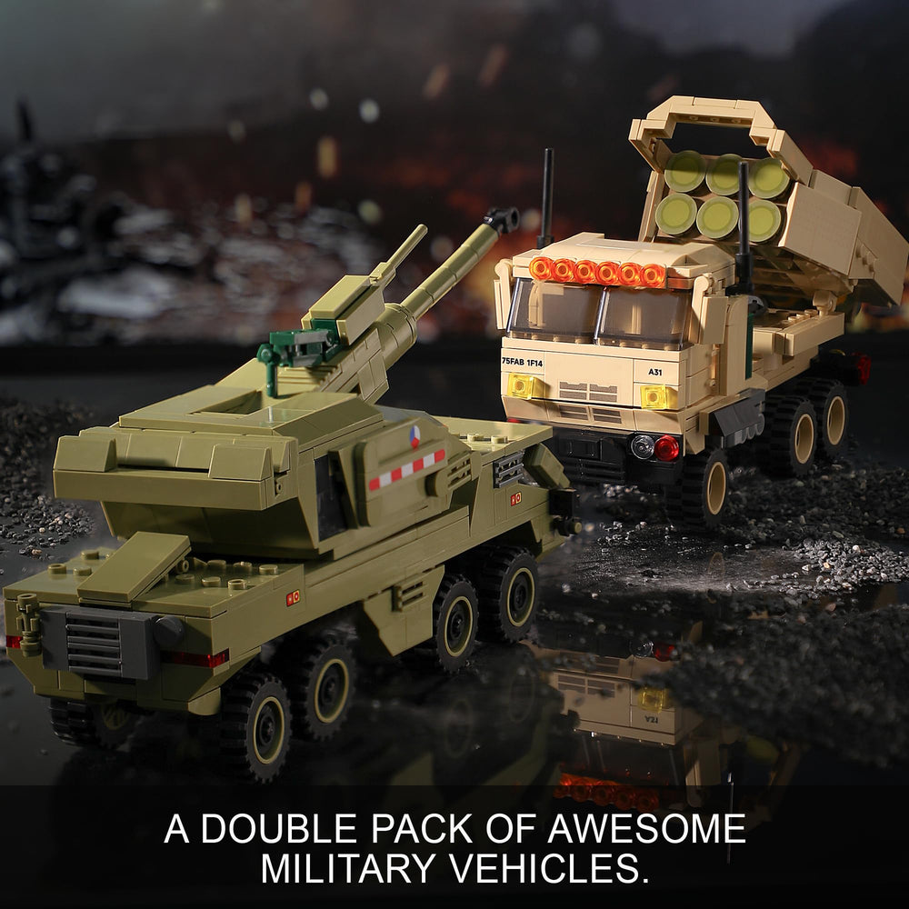 JOYCOLI Dana M2 howitzer model with rotating turret for imaginative battlefield scenarios.